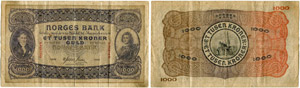 Königreich - Norges Bank.  - 1000 Kroner ... 