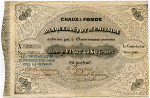 25 Franken o. J. / ND (1848).   ... 
