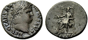 ROMAN EMPIRE - Nero, 54-68. Denarius 65/66, ... 