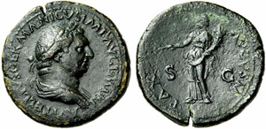 ROMAN EMPIRE - Vitellius, 69. Sestertius 69, ... 