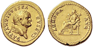 ROMAN EMPIRE - Vespasianus, 69-79. Aureus ... 