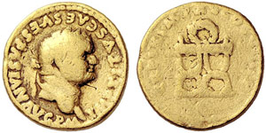 ROMAN EMPIRE - Titus, 79-81. Aureus 80, ... 