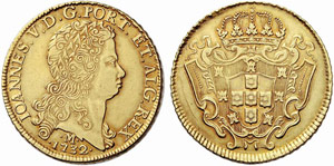 BRASILIEN - João V. 1706-1750. 12800 Reis ... 