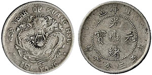 CHINA - Kaiserreich. Chilhi-Provinz. 5 Cents ... 