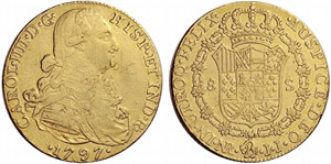 KOLUMBIEN - Carlos IV. 1788-1808. 8 Escudos ... 