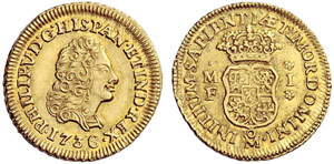 MEXIKO - Felipe V. 1700-1746. Escudo 1736. ... 