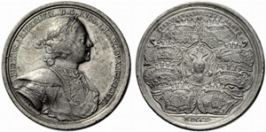 RUSSLAND - Peter I. 1682-1725. Zinnmedaille ... 