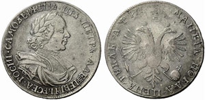 RUSSLAND - Peter I. 1682-1725. Rubel 1718, ... 