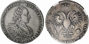 RUSSLAND - Peter I. 1682-1725. Rubel 1720, ... 