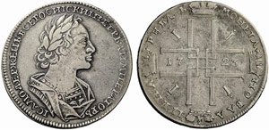 RUSSLAND - Peter I. 1682-1725. Rubel 1723, ... 