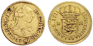 SPANIEN - Carlos III. 1759-1788. ½ Escudo ... 