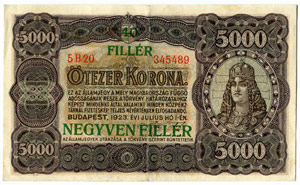 UNGARN - Banknoten - Provisorische Ausgabe ... 