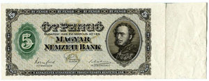 UNGARN - Banknoten - 5 Pengö 1.3.1926. ... 
