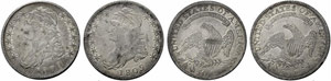 USA - Lot ½ Dollar 1809. 13,34 & 13,40 g. ... 
