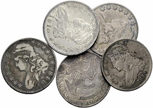 USA - Lot ½ Dollars 1810, 1818(über 7), ... 