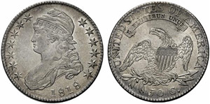 USA - ½ Dollar 1818. 12,43 g. Gutes ... 