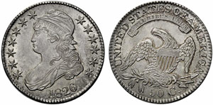 USA - ½ Dollar 1826. 13,42 g. Fast FDC.
