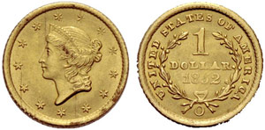 USA - 1 Dollar 1852, New Orleans. 1,67 g. ... 