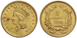 USA - 1 Dollar 1873. 1,66 g. Fr. 94. ... 