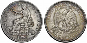 USA - 1 Dollar 1876. 27,20 g. Fast ... 