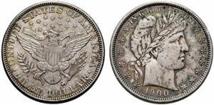 USA - ½ Dollar 1900. 12,54 g. Fast FDC.