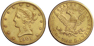 USA - 10 Dollars 1901 S. Liberty. 16,70 g. ... 