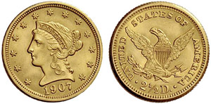 USA - 2 ½ Dollars 1907. 4,17 g. Fr. 114. ... 
