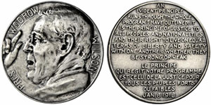USA - Silbermedaille 1918. Präsident ... 