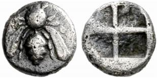 IONIA - Ephesus - Obol c. 500/420. Bee seen ... 