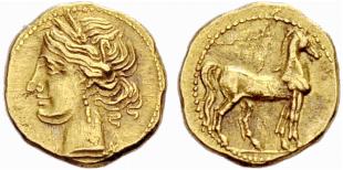ZEUGITANIA - Carthage - 1/5 Gold stater c. ... 