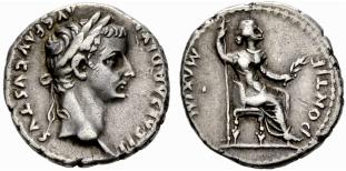 ROMAN EMPIRE - Tiberius, 14-37. Denarius n. ... 