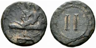 ROMAN EMPIRE - Tiberius, 14-37. Spintria n. ... 