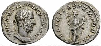 ROMAN EMPIRE - Macrinus, 217-218. Denarius ... 