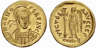 ROMAN EMPIRE - Zeno. Second reign, 476-49.  ... 