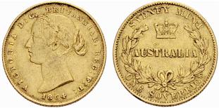 Victoria, 1837-1901. Sovereign 1864, Sydney. ... 