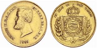 Pedro II. 1831-1889. 5000 Reis 1855, Rio. ... 