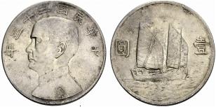 REPUBLIK - Sun Yat-Sen. Dollar 1934. 26.67 ... 