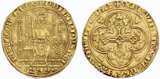 Philipp VI. de Valois, 1328-1350. Ecu dor  ... 