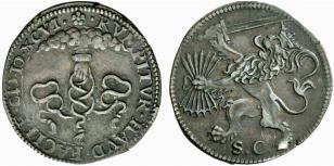 Henri IV. 1589-1610. Bronzejeton 1596. Auf ... 