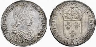 Louis XIV. 1643-1715. 1/2 Ecu  la mche ... 