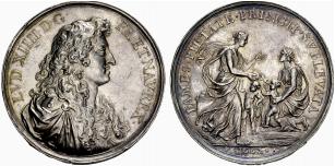 Louis XIV. 1643-1715. Silbermedaille 1662. ... 