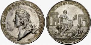 Louis XIV. 1643-1715. Silbermedaille o. J. ... 
