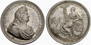 Louis XIV. 1643-1715. Silbermedaille 1681. ... 