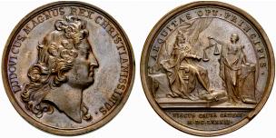 Louis XIV. 1643-1715. Bronzemedaille 1682. ... 