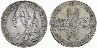 George II. 1727-1760. 1/2 Crown 1746. LIMA. ... 