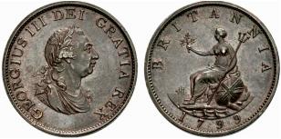 George III. 1760-1820. Pattern Halfpenny ... 