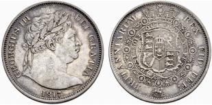 George III. 1760-1820. 1/2 Crown 1817. 14.05 ... 