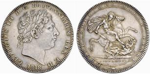 George III. 1760-1820. Crown 1818. 28.27 g. ... 