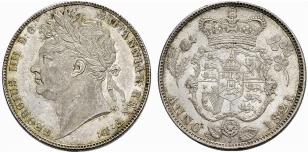 George IV. 1820-1830. 1/2 Crown 1821. 14.06 ... 