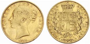 Victoria, 1837-1901. Sovereign 1846. 7.88 g. ... 